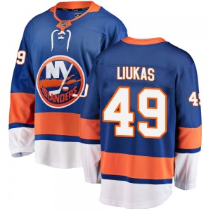 Adult Breakaway New York Islanders Eetu Liukas Blue Home Official Fanatics Branded Jersey