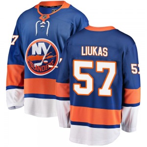 Adult Breakaway New York Islanders Eetu Liukas Blue Home Official Fanatics Branded Jersey