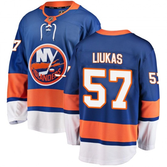 Adult Breakaway New York Islanders Eetu Liukas Blue Home Official Fanatics Branded Jersey