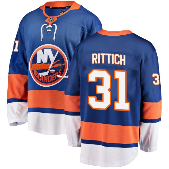 Adult Breakaway New York Islanders David Rittich Blue Home Official Fanatics Branded Jersey