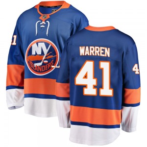 Adult Breakaway New York Islanders Marshall Warren Blue Home Official Fanatics Branded Jersey
