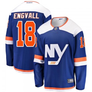 Adult Breakaway New York Islanders Pierre Engvall Blue Alternate Official Fanatics Branded Jersey
