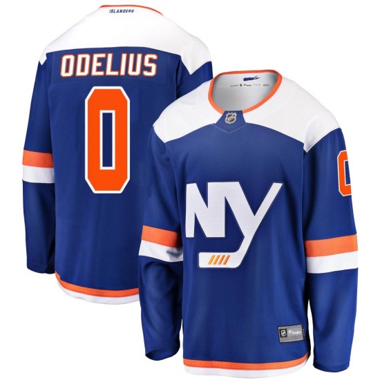Adult Breakaway New York Islanders Calle Odelius Blue Alternate Official Fanatics Branded Jersey