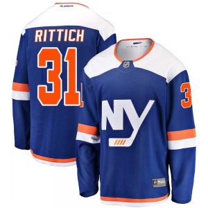 Adult Breakaway New York Islanders David Rittich Blue Alternate Official Fanatics Branded Jersey