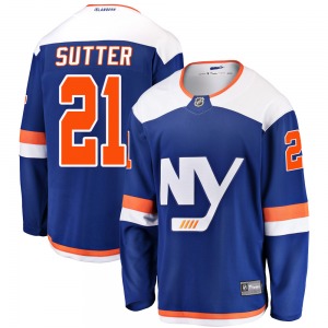 Adult Breakaway New York Islanders Brent Sutter Blue Alternate Official Fanatics Branded Jersey
