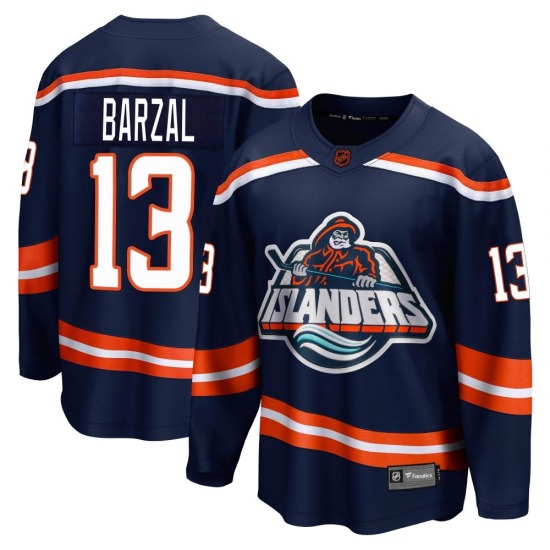 Youth Breakaway New York Islanders Mathew Barzal Navy Special Edition 2.0 Official Fanatics Branded Jersey