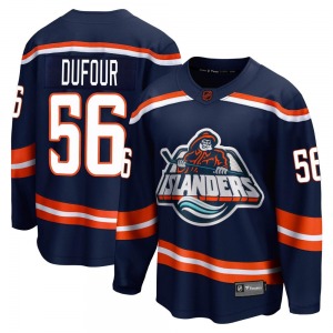 Youth Breakaway New York Islanders William Dufour Navy Special Edition 2.0 Official Fanatics Branded Jersey