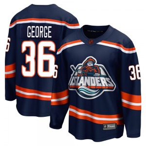 Youth Breakaway New York Islanders Isaiah George Navy Special Edition 2.0 Official Fanatics Branded Jersey