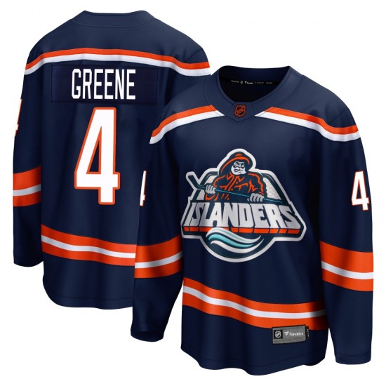 Youth Breakaway New York Islanders Andy Greene Green Navy Special Edition 2.0 Official Fanatics Branded Jersey