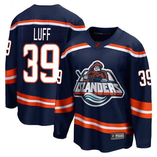 Youth Breakaway New York Islanders Matt Luff Navy Special Edition 2.0 Official Fanatics Branded Jersey
