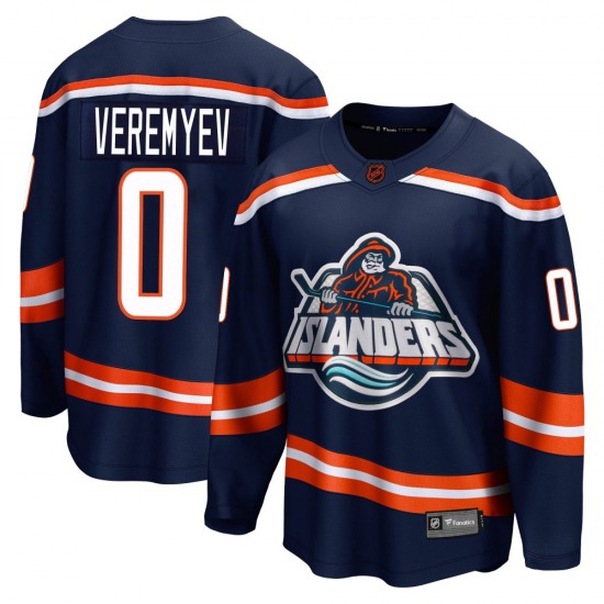 Youth Breakaway New York Islanders Gleb Veremyev Navy Special Edition 2.0 Official Fanatics Branded Jersey