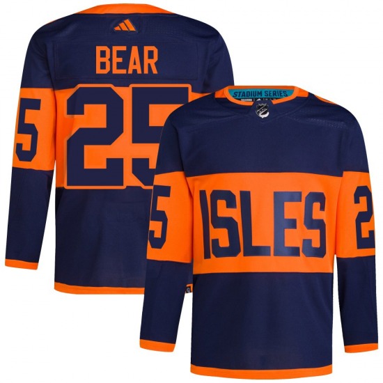 Adult Authentic New York Islanders Ethan Bear Navy 2024 Stadium Series Primegreen Official Adidas Jersey