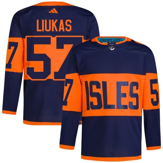 Adult Authentic New York Islanders Eetu Liukas Navy 2024 Stadium Series Primegreen Official Adidas Jersey