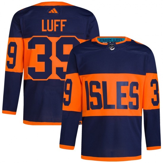 Adult Authentic New York Islanders Matt Luff Navy 2024 Stadium Series Primegreen Official Adidas Jersey
