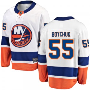 Adult Breakaway New York Islanders Johnny Boychuk White Away Official Fanatics Branded Jersey