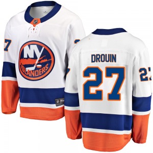 Adult Breakaway New York Islanders Jonathan Drouin White Away Official Fanatics Branded Jersey