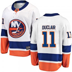 Adult Breakaway New York Islanders Anthony Duclair White Away Official Fanatics Branded Jersey