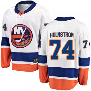 Adult Breakaway New York Islanders Simon Holmstrom White Away Official Fanatics Branded Jersey