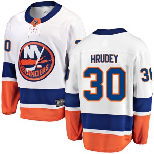 Adult Breakaway New York Islanders Kelly Hrudey White Away Official Fanatics Branded Jersey