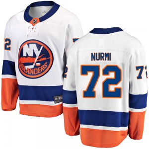 Adult Breakaway New York Islanders Jesse Nurmi White Away Official Fanatics Branded Jersey