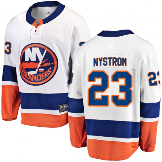 Adult Breakaway New York Islanders Bob Nystrom White Away Official Fanatics Branded Jersey