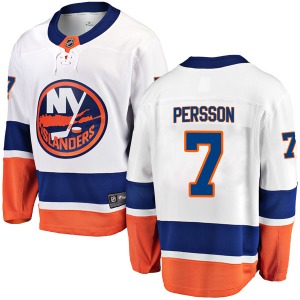 Adult Breakaway New York Islanders Stefan Persson White Away Official Fanatics Branded Jersey
