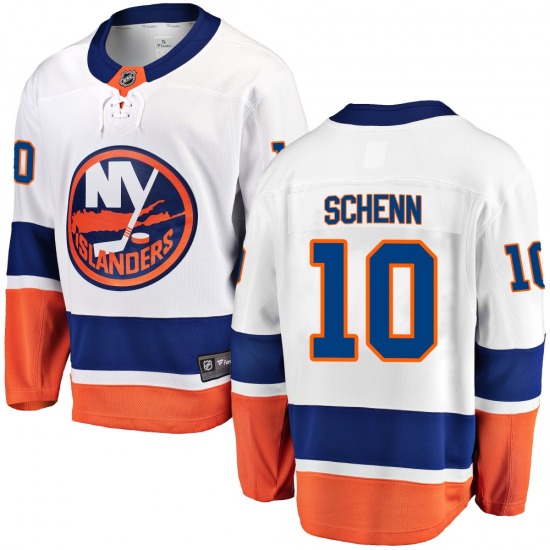 Adult Breakaway New York Islanders Brayden Schenn White Away Official Fanatics Branded Jersey