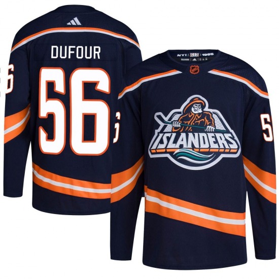 Youth Authentic New York Islanders William Dufour Navy Reverse Retro 2.0 Official Adidas Jersey
