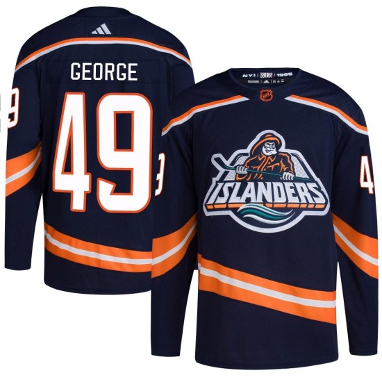 Youth Authentic New York Islanders Isaiah George Navy Reverse Retro 2.0 Official Adidas Jersey