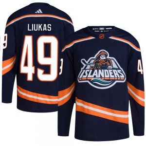 Youth Authentic New York Islanders Eetu Liukas Navy Reverse Retro 2.0 Official Adidas Jersey