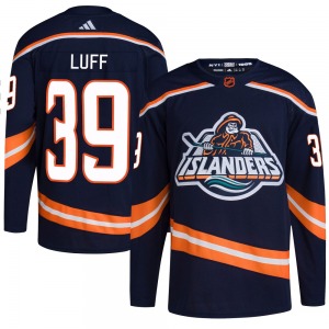 Youth Authentic New York Islanders Matt Luff Navy Reverse Retro 2.0 Official Adidas Jersey