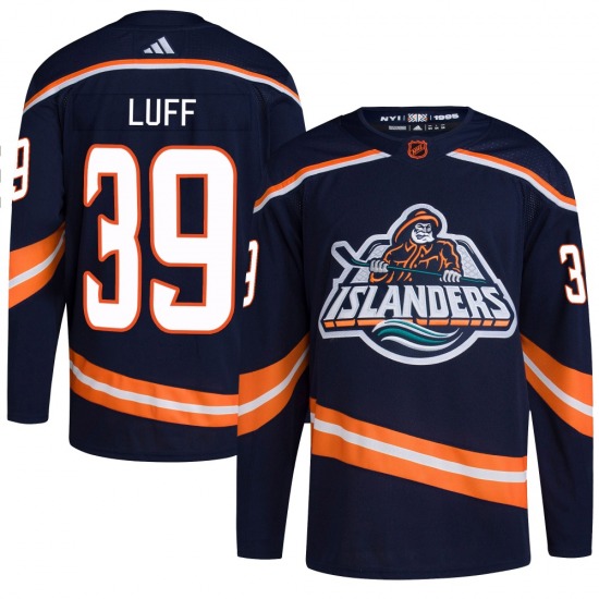 Youth Authentic New York Islanders Matt Luff Navy Reverse Retro 2.0 Official Adidas Jersey