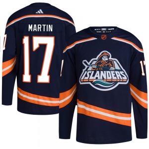 Youth Authentic New York Islanders Matt Martin Navy Reverse Retro 2.0 Official Adidas Jersey