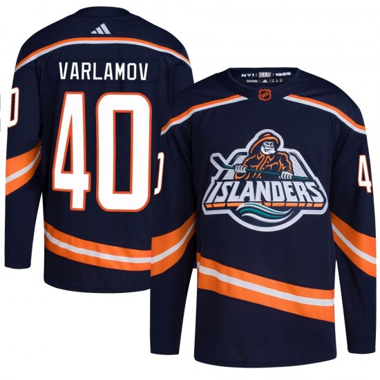 Youth Authentic New York Islanders Semyon Varlamov Navy Reverse Retro 2.0 Official Adidas Jersey