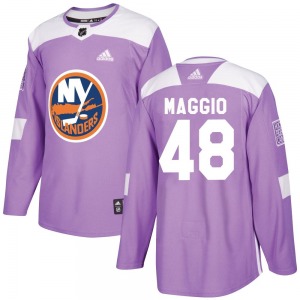 Youth Authentic New York Islanders Matthew Maggio Purple Fights Cancer Practice Official Adidas Jersey