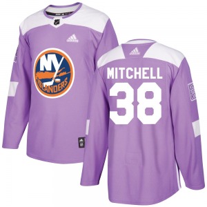 Youth Authentic New York Islanders Travis Mitchell Purple Fights Cancer Practice Official Adidas Jersey