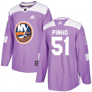 Youth Authentic New York Islanders Brian Pinho Purple Fights Cancer Practice Official Adidas Jersey