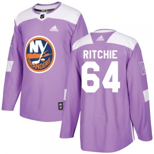 Youth Authentic New York Islanders Calum Ritchie Purple Fights Cancer Practice Official Adidas Jersey