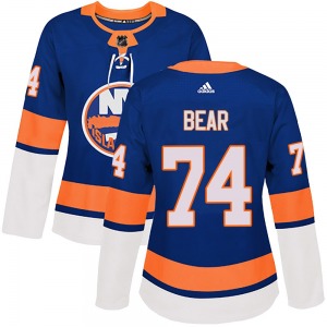 Women's Authentic New York Islanders Ethan Bear Royal Home Official Adidas Jersey