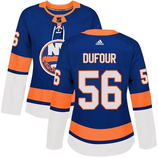 Women's Authentic New York Islanders William Dufour Royal Home Official Adidas Jersey