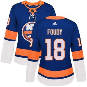 Women's Authentic New York Islanders Liam Foudy Royal Home Official Adidas Jersey