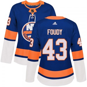 Women's Authentic New York Islanders Liam Foudy Royal Home Official Adidas Jersey