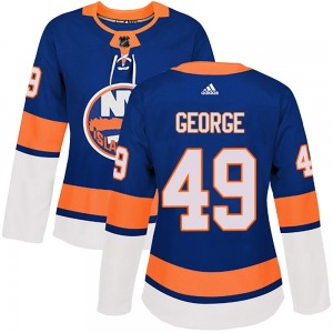 Women's Authentic New York Islanders Isaiah George Royal Home Official Adidas Jersey