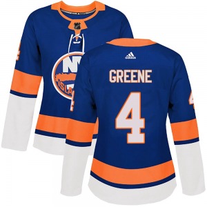 Women's Authentic New York Islanders Andy Greene Green Royal Home Official Adidas Jersey