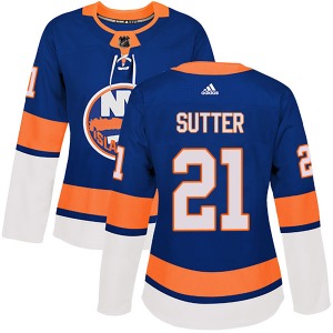 Women's Authentic New York Islanders Brent Sutter Royal Home Official Adidas Jersey