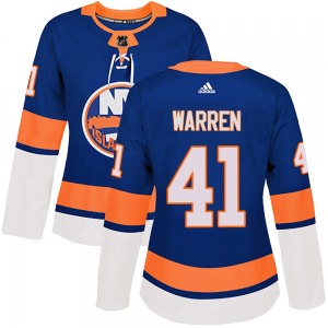 Women's Authentic New York Islanders Marshall Warren Royal Home Official Adidas Jersey