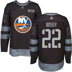 Youth Authentic New York Islanders Mike Bossy Black 1917-2017 100th Anniversary Official Jersey