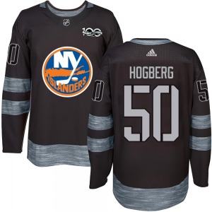 Youth Authentic New York Islanders Marcus Hogberg Black 1917-2017 100th Anniversary Official Jersey