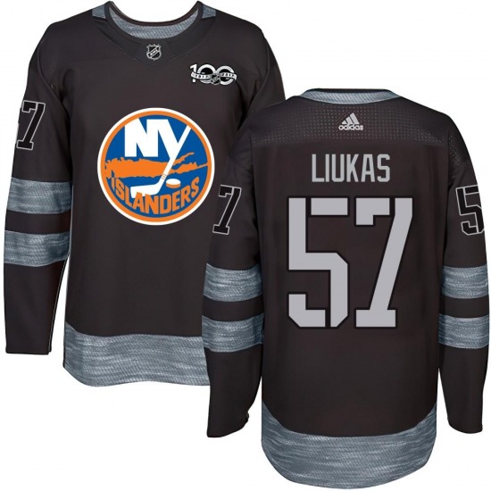 Youth Authentic New York Islanders Eetu Liukas Black 1917-2017 100th Anniversary Official Jersey