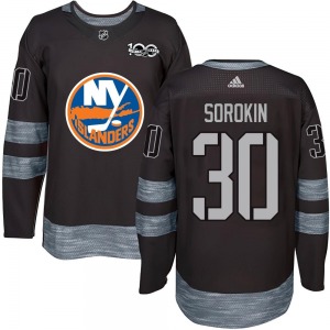 Youth Authentic New York Islanders Ilya Sorokin Black 1917-2017 100th Anniversary Official Jersey